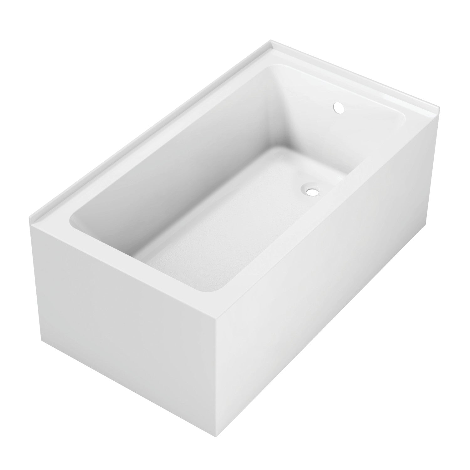 Aqua Eden VTAP5430R22TS 54-Inch Acrylic 2-Wall Corner Alcove Tub with ...